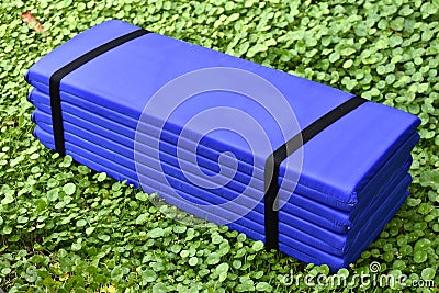Package of sleeping pad for camping. Stock Photo