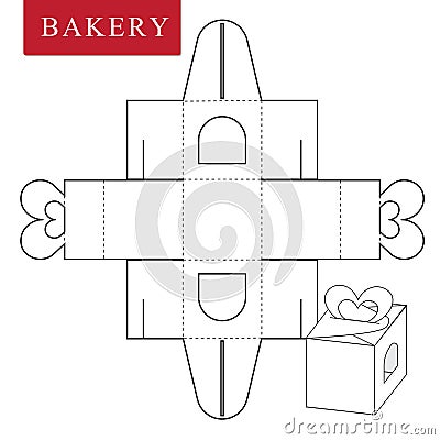 Package template for bakery food or Other items. Vector Illustration