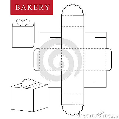 Package template for bakery food or Other items Stock Photo