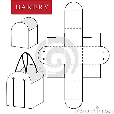 Package template for bakery food or Other items Vector Illustration