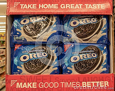 Packages of Oreo Cookies Editorial Stock Photo