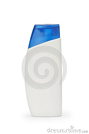 Packaging bottles, plastic packaging, soap, shampoo and laundry detergent on white background Stock Photo