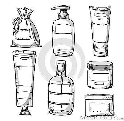 Packaging design. Cosmetics packaging. Vector Illustration