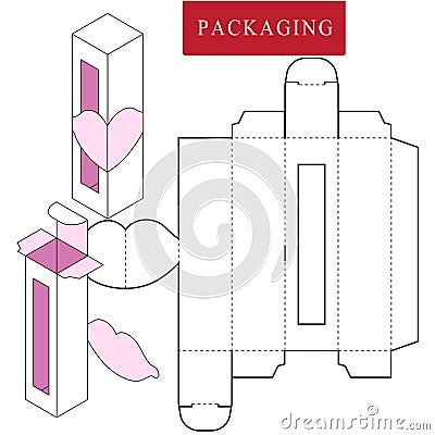 Packaging Design.Vector Illustration of Box. Vector Illustration