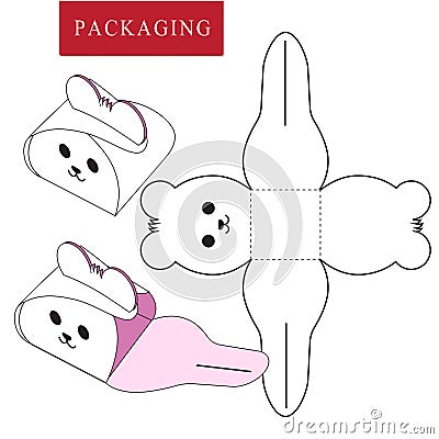 Packaging Design.Vector Illustration of Box. Vector Illustration