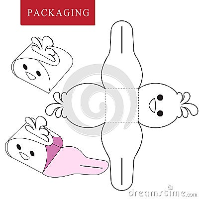 Packaging Design.Vector Illustration of Box. Vector Illustration