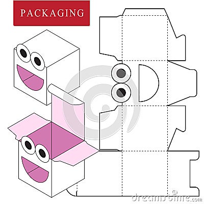 Packaging Design.Vector Illustration of Box. Vector Illustration