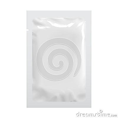 Packaging Foil Pouch Medicine Or Condom. Vector Illustration