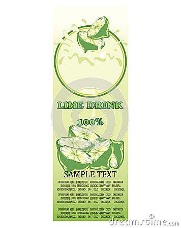 Packaging for lime drink Vector Illustration