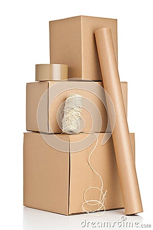 Packaging materials Stock Photo