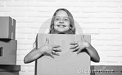 Packaging things. Move out concept. Delivering your purchase. Kid moving out. Moving routine. Prepare for moving. Rent Stock Photo