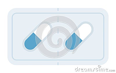 Packed drug capsules in a gelatin shell vector icon flat isolated Vector Illustration