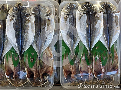 Packed fresh fish Stock Photo