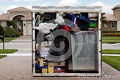 Packed Portable Storage Container Stock Photo