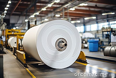 Packed rolls of steel sheet, Cold rolled steel coils Stock Photo