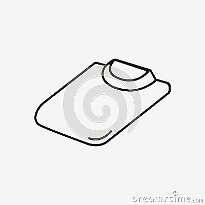 Packed t-shirt icon Cartoon Illustration