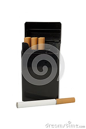 Packet of Electronic cigarettes Stock Photo