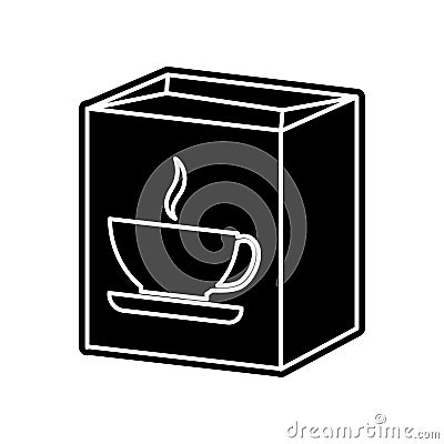 a packet of tea icon. Element of Hipermarket for mobile concept and web apps icon. Glyph, flat icon for website design and Stock Photo
