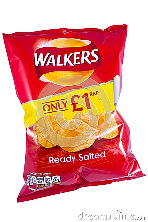 Packet of Walkers Crisps Editorial Stock Photo