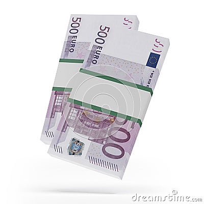 Packets of 500 Euro notes Stock Photo