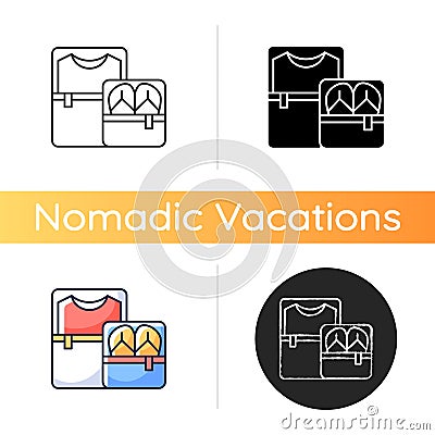 Packing cubes icon Vector Illustration