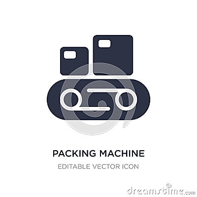 packing machine icon on white background. Simple element illustration from Tools and utensils concept Vector Illustration