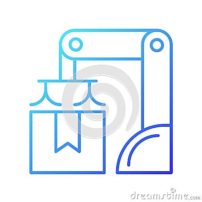 Packing robot gradient linear vector icon Vector Illustration