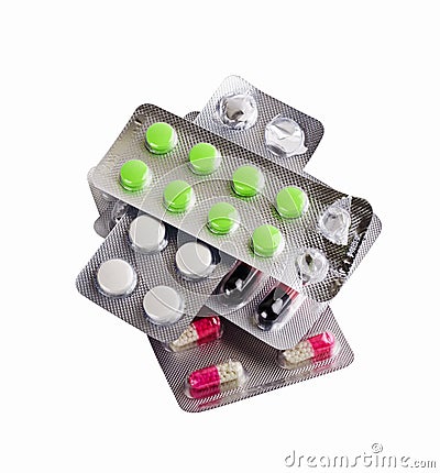 Packs pills Stock Photo