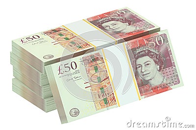Packs of pound sterling Editorial Stock Photo