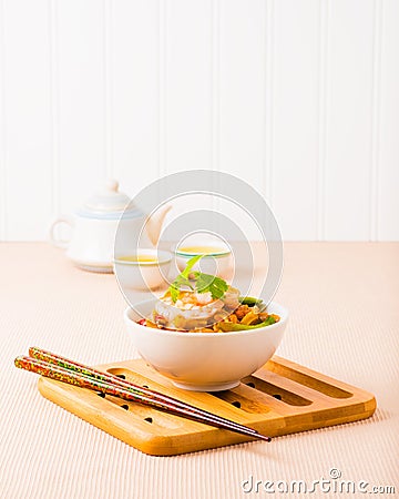 Pad Thai Shrimp Stock Photo