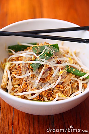 Pad Thai, Thai signature dish Thai food. Stock Photo
