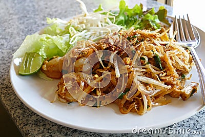 Pad thai - thailand traditional stir fry noodle Stock Photo