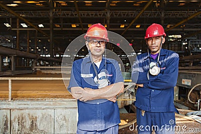 Zinc mine. Engineer in factory mining. Editorial Stock Photo