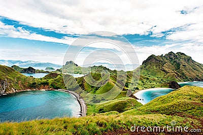 Padar Island, Komodo National Park in East Nusa Tenggara, Indonesia. Stock Photo