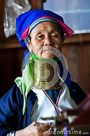Padaung woman, Myanmar Editorial Stock Photo