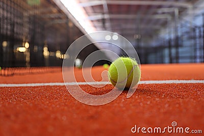 INDOOR PADDLE TENIS A COURT Stock Photo