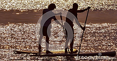 Paddle Boarders Editorial Stock Photo