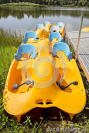 Paddle Boats Stock Photo