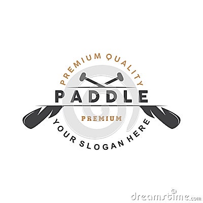 Paddle Logo, Boat Paddle Design Vector Illustration Symbol Simple Design Vector Illustration