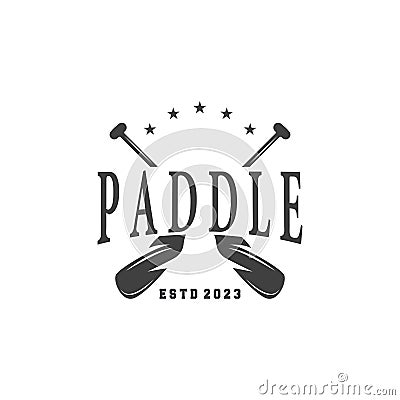 Paddle Logo, Boat Paddle Design Vector Illustration Symbol Simple Design Vector Illustration