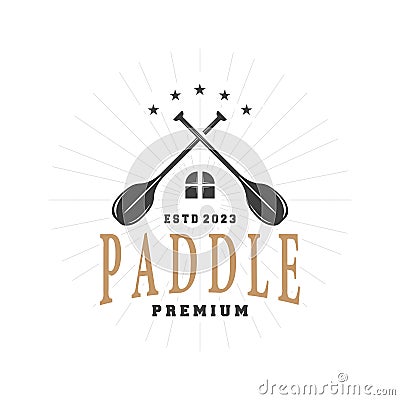 Paddle Logo, Boat Paddle Design Vector Illustration Symbol Simple Design Vector Illustration