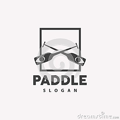 Paddle Logo, Boat Paddle Vector, Crossed Paddle Icon, Illustration Symbol Simple Design Vector Illustration