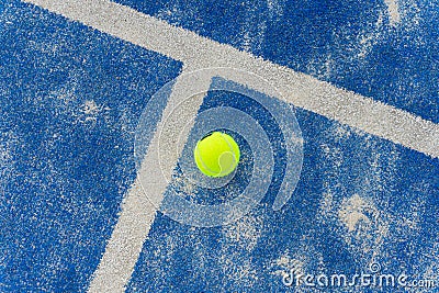 Paddle tennis ball on the court for background Stock Photo