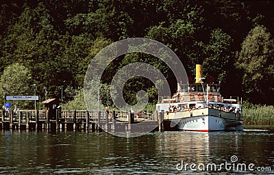 Paddle wheel steamer Stock Photo