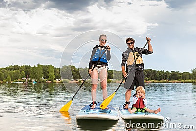 Paddleboarding Editorial Stock Photo