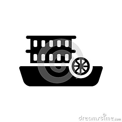 paddlewheeler icon. Trendy paddlewheeler logo concept on white b Vector Illustration