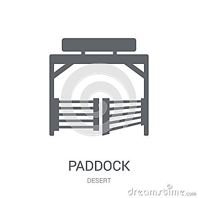 Paddock icon. Trendy Paddock logo concept on white background fr Vector Illustration