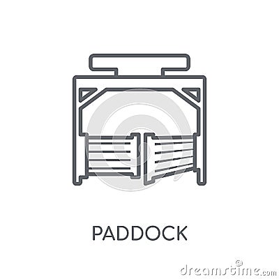 Paddock linear icon. Modern outline Paddock logo concept on whit Vector Illustration