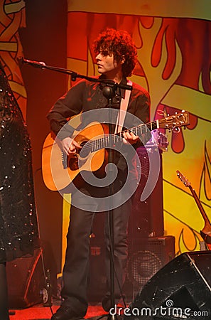 Paddy Casey performing at Vicar Street, Dublin, Ireland Editorial Stock Photo