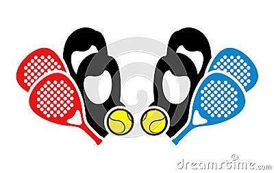 Padel match icon Vector Illustration